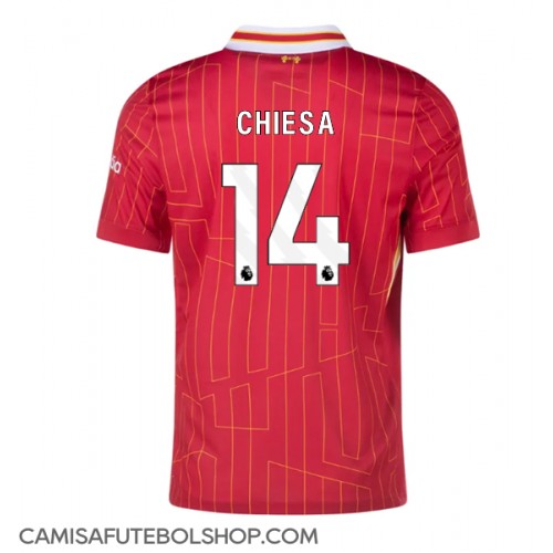 Camisa de time de futebol Liverpool Federico Chiesa #14 Replicas 1º Equipamento 2024-25 Manga Curta